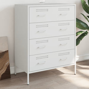 Weißes Sideboard Stahl 68x89 cm