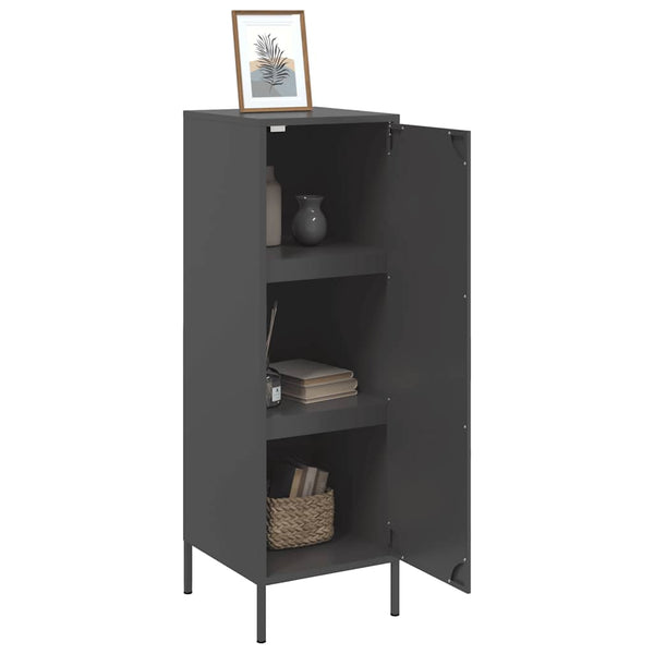 Schwarzes Highboard 36x39x113 cm Stahl