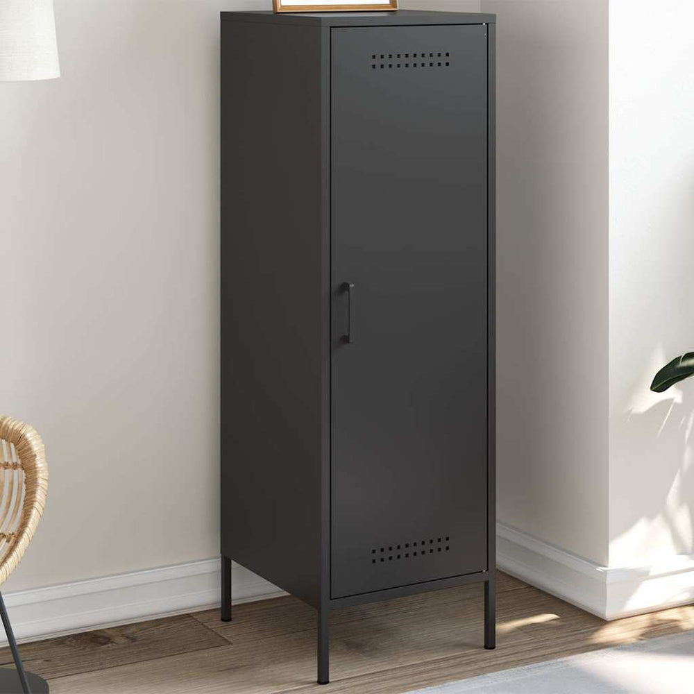 Schwarzes Highboard 36x39x113 cm Stahl
