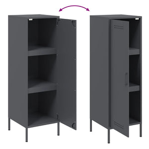 Highboard Anthrazit Stahl 36x39x113cm