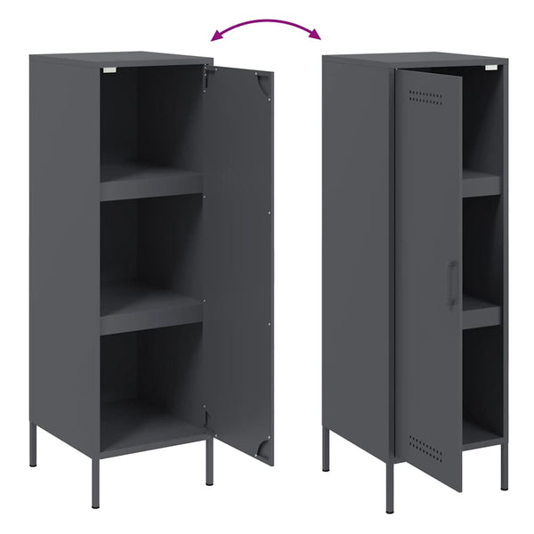 Highboard Anthrazit Stahl 36x39x113cm