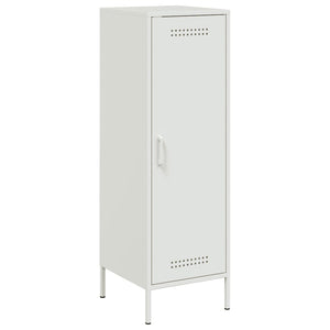 Weißes Highboard aus Stahl, 36x39x113 cm