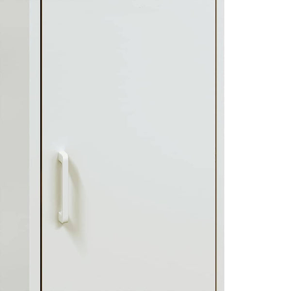 Weißes Highboard aus Stahl, 36x39x113 cm