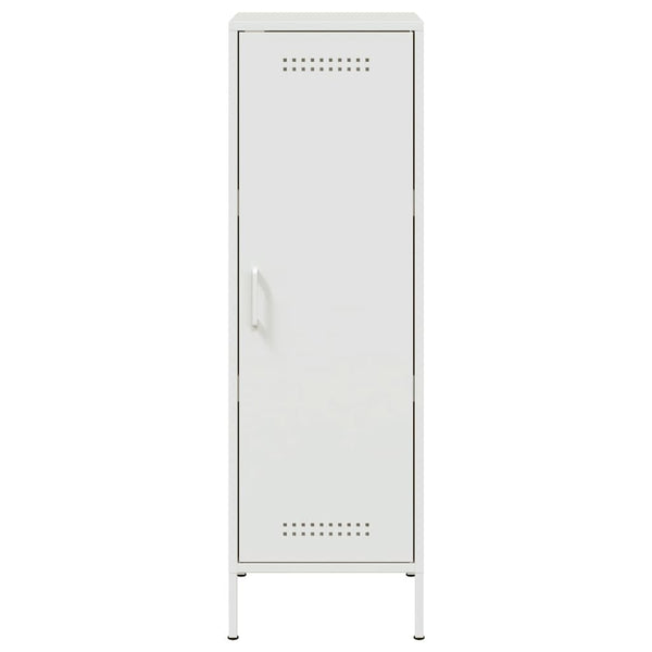 Weißes Highboard aus Stahl, 36x39x113 cm
