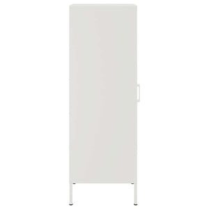 Weißes Highboard aus Stahl, 36x39x113 cm