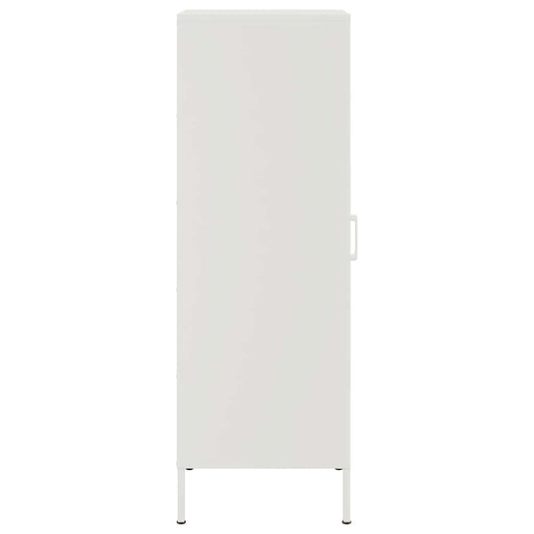 Weißes Highboard aus Stahl, 36x39x113 cm