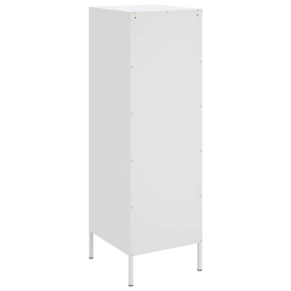 Weißes Highboard aus Stahl, 36x39x113 cm