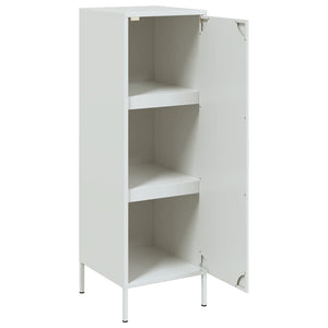 Weißes Highboard aus Stahl, 36x39x113 cm