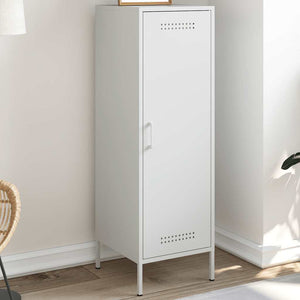 Weißes Highboard aus Stahl, 36x39x113 cm