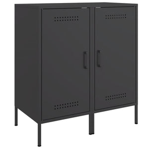 Schwarze Stahl Sideboards, 2er-Set