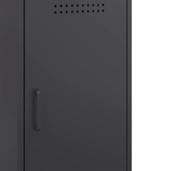 Schwarze Stahl Sideboards, 2er-Set