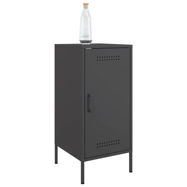 Schwarze Stahl Sideboards, 2er-Set
