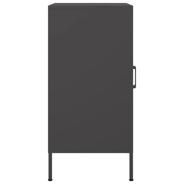 Schwarze Stahl Sideboards, 2er-Set