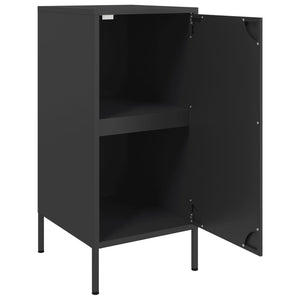Schwarze Stahl Sideboards, 2er-Set