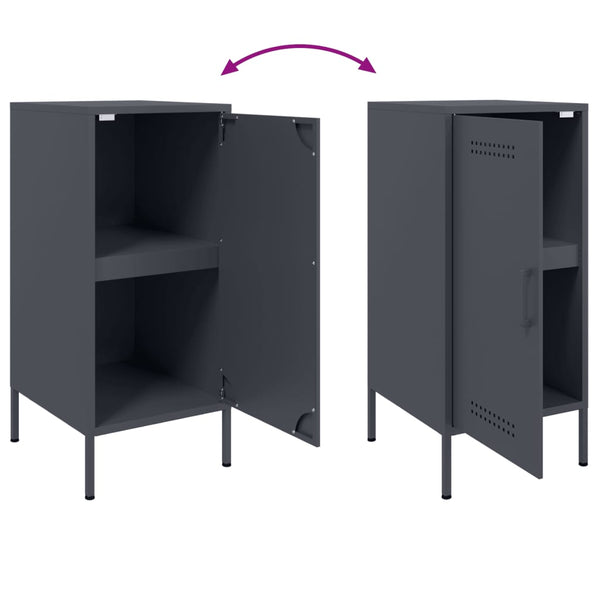 Anthrazit Sideboard 36x39x79 cm Stahl