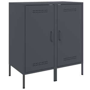 Sideboards 2er Set Anthrazit Stahl 36x39x79 cm