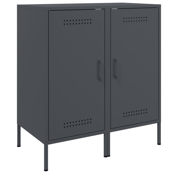 Sideboards 2er Set Anthrazit Stahl 36x39x79 cm