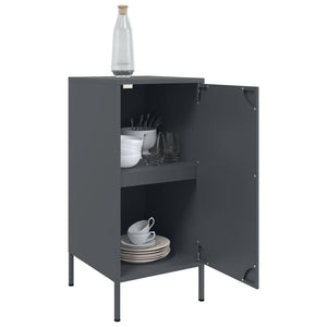Sideboards 2er Set Anthrazit Stahl 36x39x79 cm