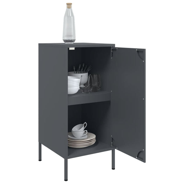Sideboards 2er Set Anthrazit Stahl 36x39x79 cm