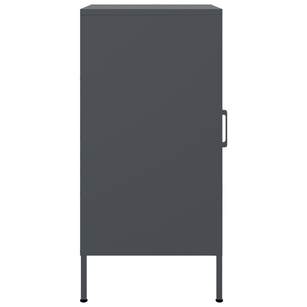 Sideboards 2er Set Anthrazit Stahl 36x39x79 cm