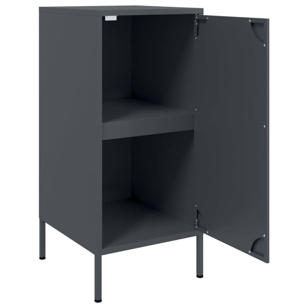 Sideboards 2er Set Anthrazit Stahl 36x39x79 cm
