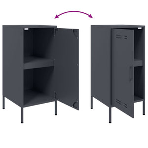 Sideboards 2er Set Anthrazit Stahl 36x39x79 cm