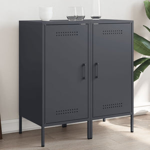 Sideboards 2er Set Anthrazit Stahl 36x39x79 cm