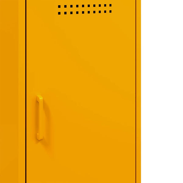 Senfgelbes Sideboard Stahl 36x39x79 cm
