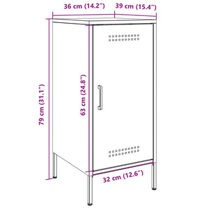 Senfgelbes Sideboard Stahl 36x39x79 cm