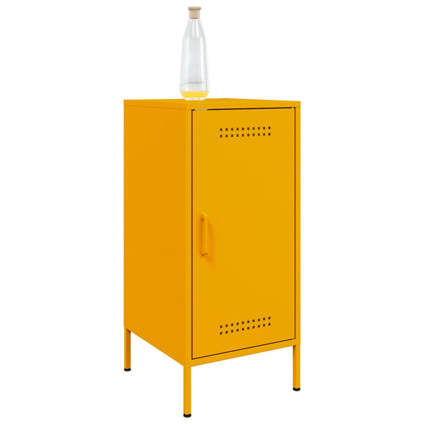 Senfgelbes Sideboard Stahl 36x39x79 cm