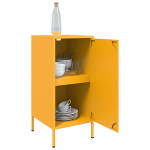 Senfgelbes Sideboard Stahl 36x39x79 cm
