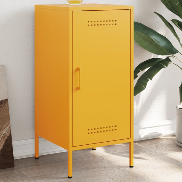 Senfgelbes Sideboard Stahl 36x39x79 cm
