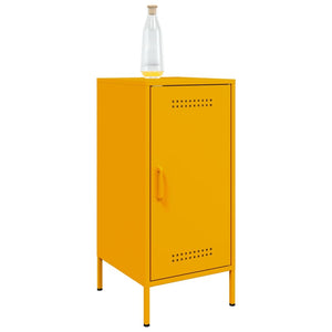 Senfgelbe Sideboards, 2er Set, Stahl