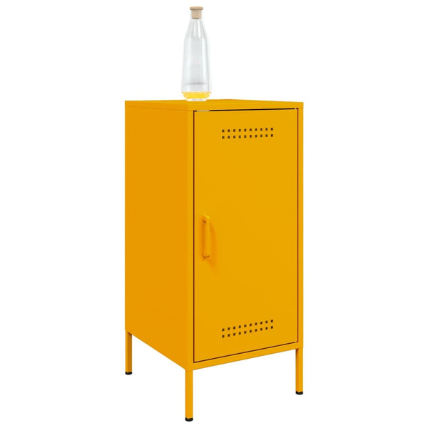 Senfgelbe Sideboards, 2er Set, Stahl