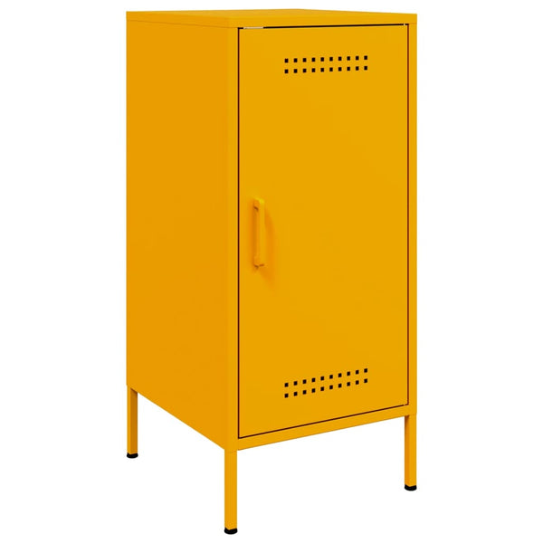 Senfgelbe Sideboards, 2er Set, Stahl