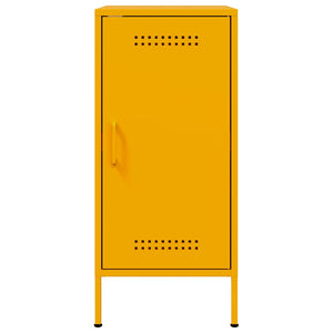 Senfgelbe Sideboards, 2er Set, Stahl