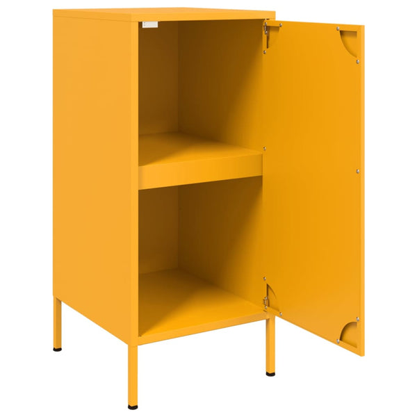 Senfgelbe Sideboards, 2er Set, Stahl