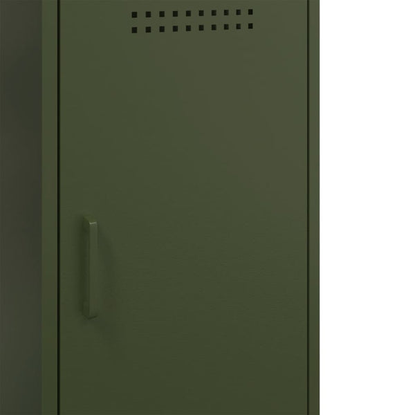 Olivgrüne Sideboards, 2er Set, Stahl