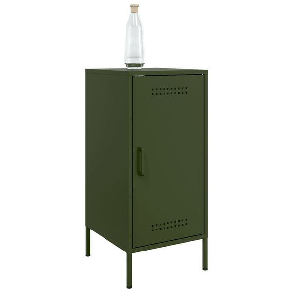 Olivgrüne Sideboards, 2er Set, Stahl