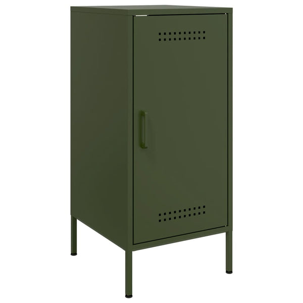 Olivgrüne Sideboards, 2er Set, Stahl