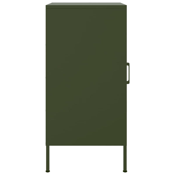 Olivgrüne Sideboards, 2er Set, Stahl