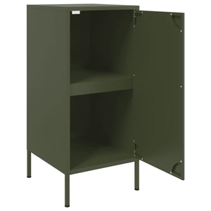 Olivgrüne Sideboards, 2er Set, Stahl