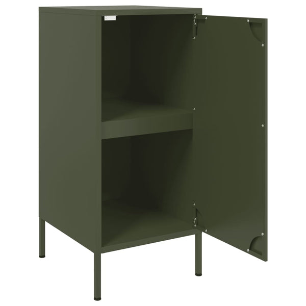 Olivgrüne Sideboards, 2er Set, Stahl