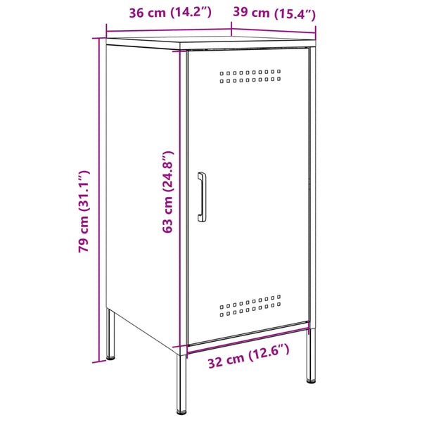 Weiße Stahl Sideboards, 2er Set