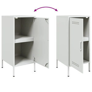 Weiße Stahl Sideboards, 2er Set