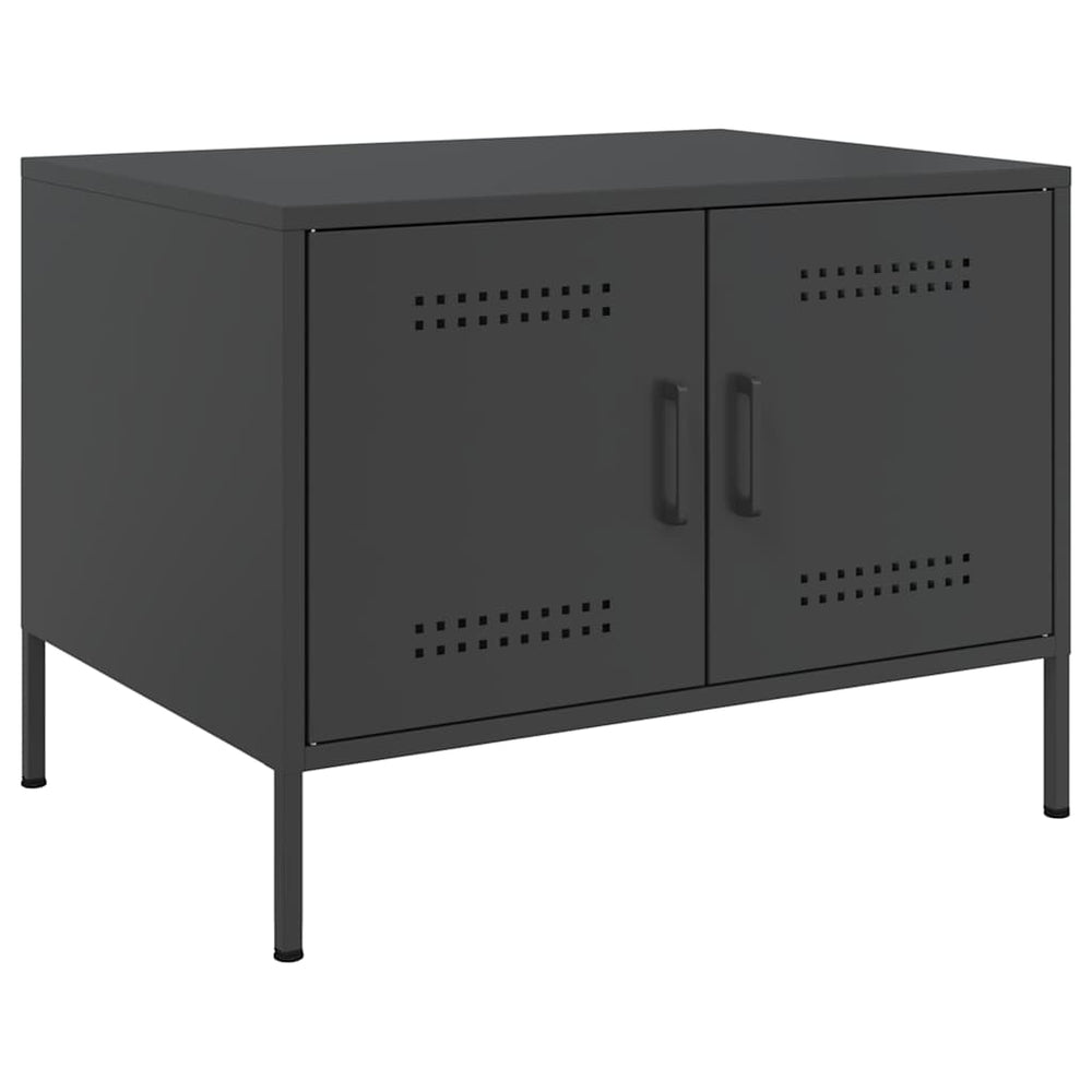 Schwarzer Couchtisch Stahl 68x50 cm
