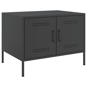 Schwarzer Couchtisch Stahl 68x50 cm