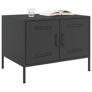 Schwarzer Couchtisch Stahl 68x50 cm