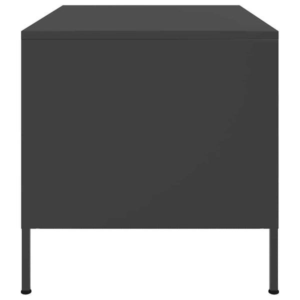 Schwarzer Couchtisch Stahl 68x50 cm