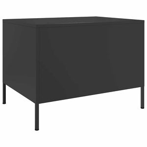 Schwarzer Couchtisch Stahl 68x50 cm